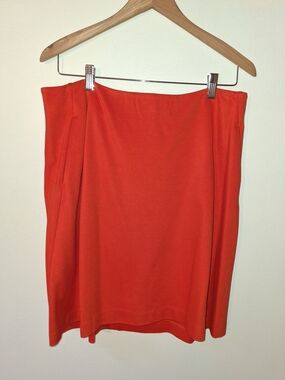 CAbi Vibrant Red-orange Pencil Skirt